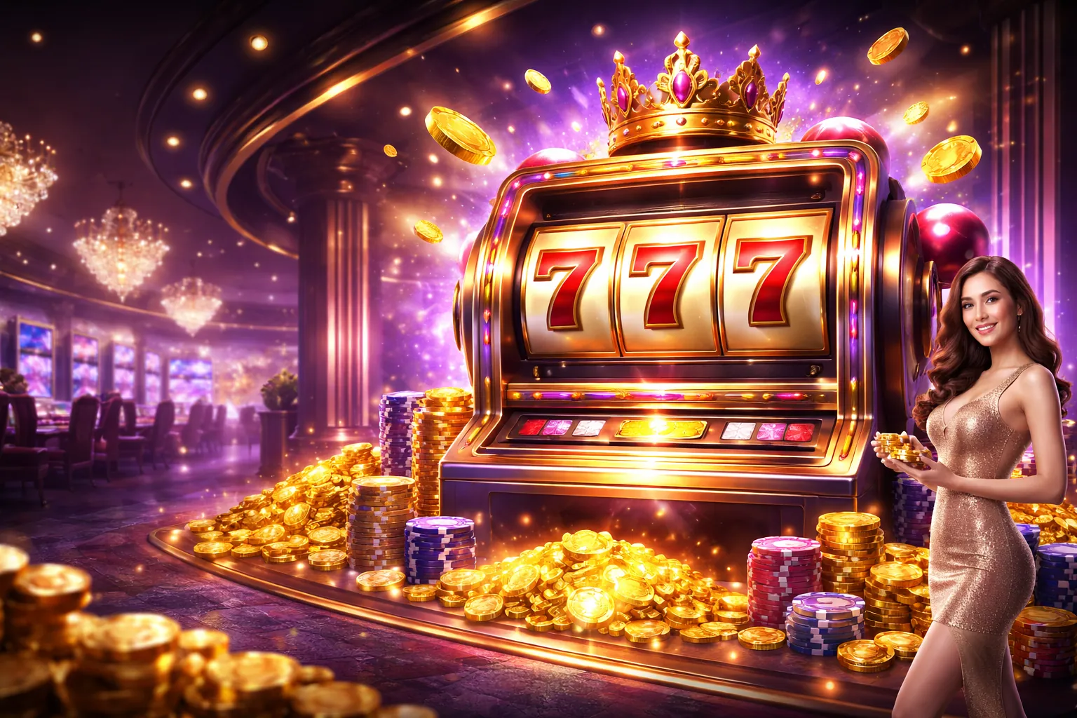 Trò chơi Slot ff168 cổng game 2026 với đồng tiền vàng và jackpot lớn